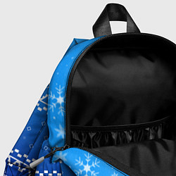 Детский рюкзак Новогодний узор на синем фоне, цвет: 3D-принт — фото 2