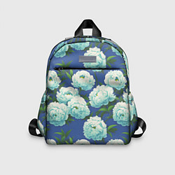 Детский рюкзак Узор из белых пионов, цвет: 3D-принт