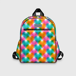 Детский рюкзак Светящиеся геометрические сердца, цвет: 3D-принт