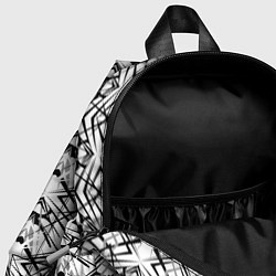 Детский рюкзак Черно белый геометрический узор, цвет: 3D-принт — фото 2