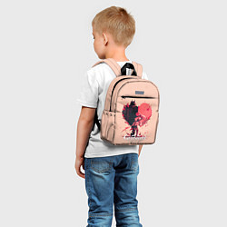 Детский рюкзак Геншин Импакт, героиня на фоне сердца, цвет: 3D-принт — фото 2