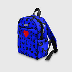 Детский рюкзак Сердце и следы пушистых, цвет: 3D-принт — фото 2