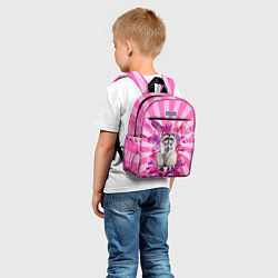 Детский рюкзак Енот на фоне космической кляксы, цвет: 3D-принт — фото 2