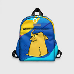 Детский рюкзак Желтый слон вид сзади, цвет: 3D-принт