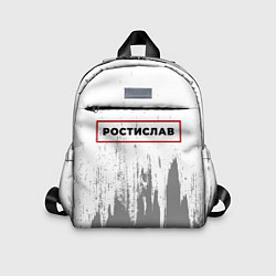 Детский рюкзак Ростислав - в красной рамке на светлом, цвет: 3D-принт