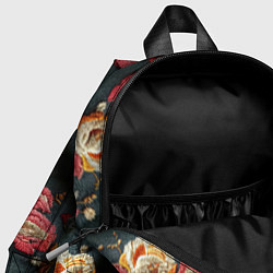 Детский рюкзак Эффект вышивки разные цветы, цвет: 3D-принт — фото 2