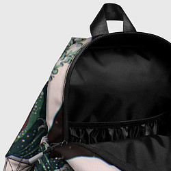 Детский рюкзак Японская волна в красном цвете, цвет: 3D-принт — фото 2