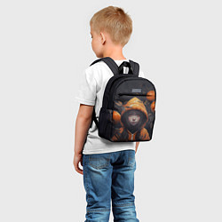 Детский рюкзак Девочка в оранжевой толстовке, цвет: 3D-принт — фото 2
