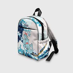 Детский рюкзак Влюбленные тюлени у большой волны Канагава, цвет: 3D-принт — фото 2