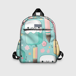 Детский рюкзак Милые предметы с лицами, цвет: 3D-принт