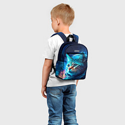 Детский рюкзак Кот космонавт и звезды, цвет: 3D-принт — фото 2