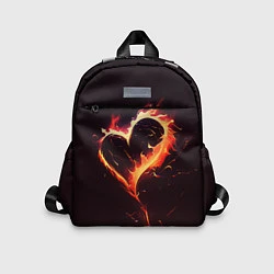 Детский рюкзак Арт нейросети пламенное сердце, цвет: 3D-принт