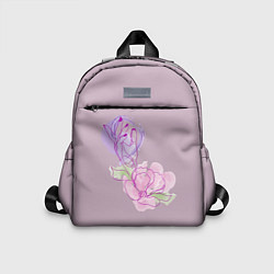 Детский рюкзак Лайн арт рука и цветок, цвет: 3D-принт