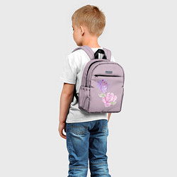 Детский рюкзак Лайн арт рука и цветок, цвет: 3D-принт — фото 2