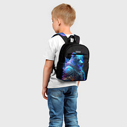 Детский рюкзак Неоновый медведь воин, цвет: 3D-принт — фото 2