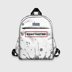Детский рюкзак Константин - в красной рамке на светлом, цвет: 3D-принт