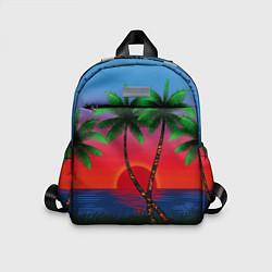 Детский рюкзак Пальмы и море, цвет: 3D-принт
