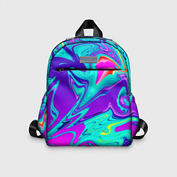 Детский рюкзак Неоновые краски разводы, цвет: 3D-принт