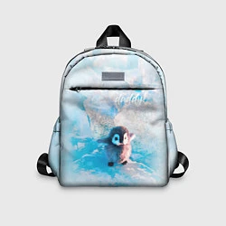 Детский рюкзак Милый пингвин - папочка, цвет: 3D-принт