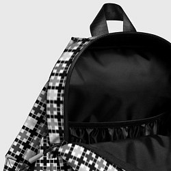 Детский рюкзак Черно-белый геометрический мелкий узор, цвет: 3D-принт — фото 2