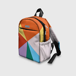 Детский рюкзак Разноцветные пересекающиеся треугольники, цвет: 3D-принт — фото 2
