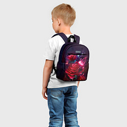 Детский рюкзак Розы с огоньками, цвет: 3D-принт — фото 2