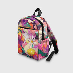 Детский рюкзак Девочка в цветах, цвет: 3D-принт — фото 2