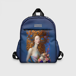 Детский рюкзак Русалка в стиле Ренессанса с цветами, цвет: 3D-принт