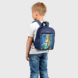 Детский рюкзак Фэнтези женщина русалка с цветами, цвет: 3D-принт — фото 2