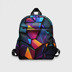 Детский рюкзак Неоновые абстрактные плиты, цвет: 3D-принт