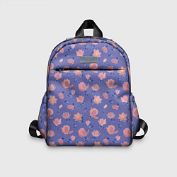 Детский рюкзак Цветы магнолии на нежно-лиловом, цвет: 3D-принт