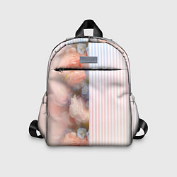 Детский рюкзак Цветы за стеклом - полосы с градиентом, цвет: 3D-принт