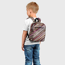 Детский рюкзак Полосы цвета с текстурой планеты, цвет: 3D-принт — фото 2