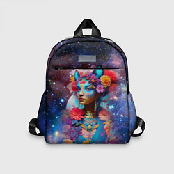 Детский рюкзак Космическая девушка-кошка, цвет: 3D-принт