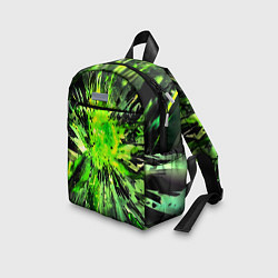 Детский рюкзак Fractal green explosion, цвет: 3D-принт — фото 2