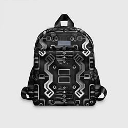 Детский рюкзак Нейроарт киберпанк ЧБ, цвет: 3D-принт