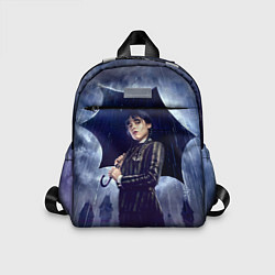 Детский рюкзак Уэнсдей Аддамс с зонтом, цвет: 3D-принт