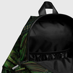 Детский рюкзак Зелёные древние скрижали паттерн, цвет: 3D-принт — фото 2