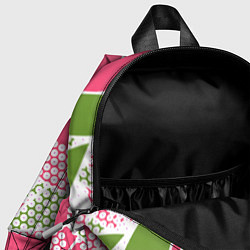 Детский рюкзак Абстракция круги и зеленый лист, цвет: 3D-принт — фото 2