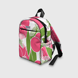 Детский рюкзак Абстракция круги и зеленый лист, цвет: 3D-принт — фото 2