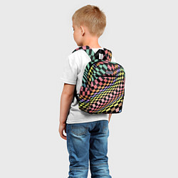 Детский рюкзак Colorful avant-garde chess pattern - fashion, цвет: 3D-принт — фото 2