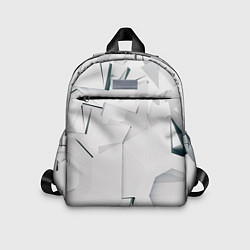 Детский рюкзак Абстрактные разные белые и серые фигуры, цвет: 3D-принт