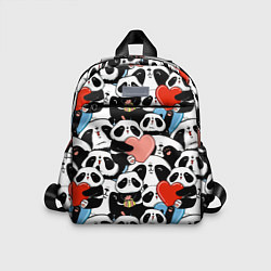 Детский рюкзак Панды с сердечками, цвет: 3D-принт