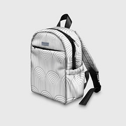 Детский рюкзак Светло-серый овальный паттерн, цвет: 3D-принт — фото 2