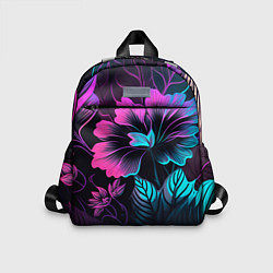 Детский рюкзак Неоновый цветок, цвет: 3D-принт