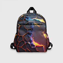 Детский рюкзак Подорванные неоновые плиты, цвет: 3D-принт