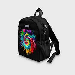 Детский рюкзак Тай-дай разноцветная спираль, цвет: 3D-принт — фото 2