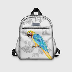 Детский рюкзак Попугай на сером фоне, цвет: 3D-принт
