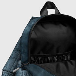 Детский рюкзак С акулой в стиле Арт на синем мраморе, цвет: 3D-принт — фото 2