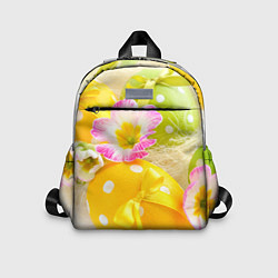 Детский рюкзак Пасхальные яйца и цветы, цвет: 3D-принт
